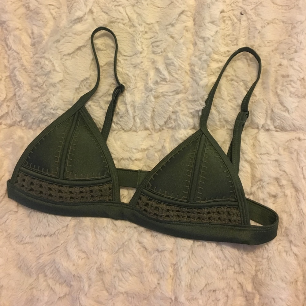 Triangle bikini top - green size: xs