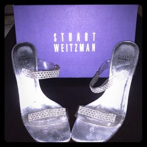 Stuart Weitzman Brazen crystal clear heels