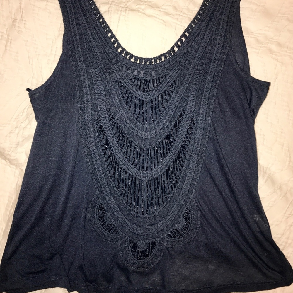 Beaded and crocheted beautiful tank top