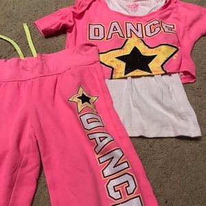 Justice Dance pink Capri set size 12