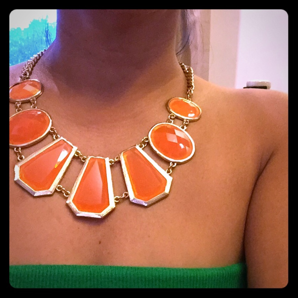 Orange and gold necklace