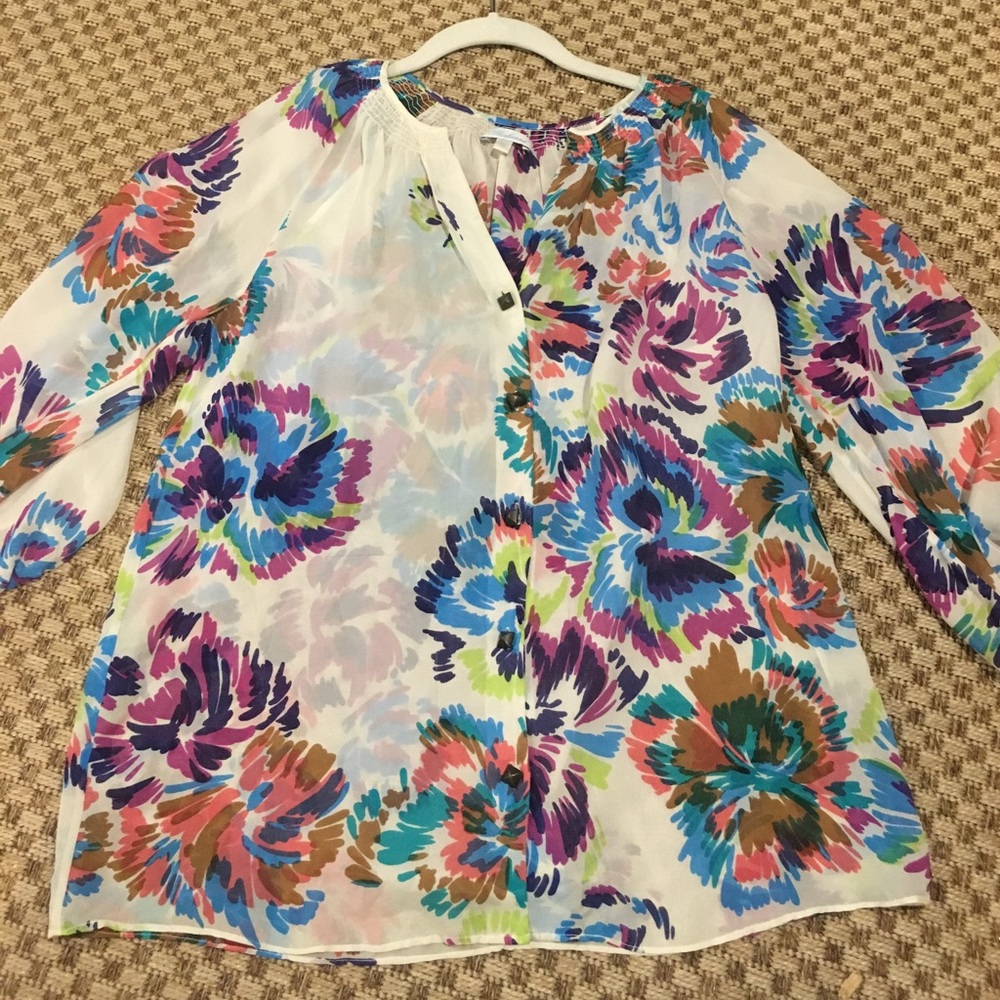 Shoshanna Sheer Silk Blouse Size 6