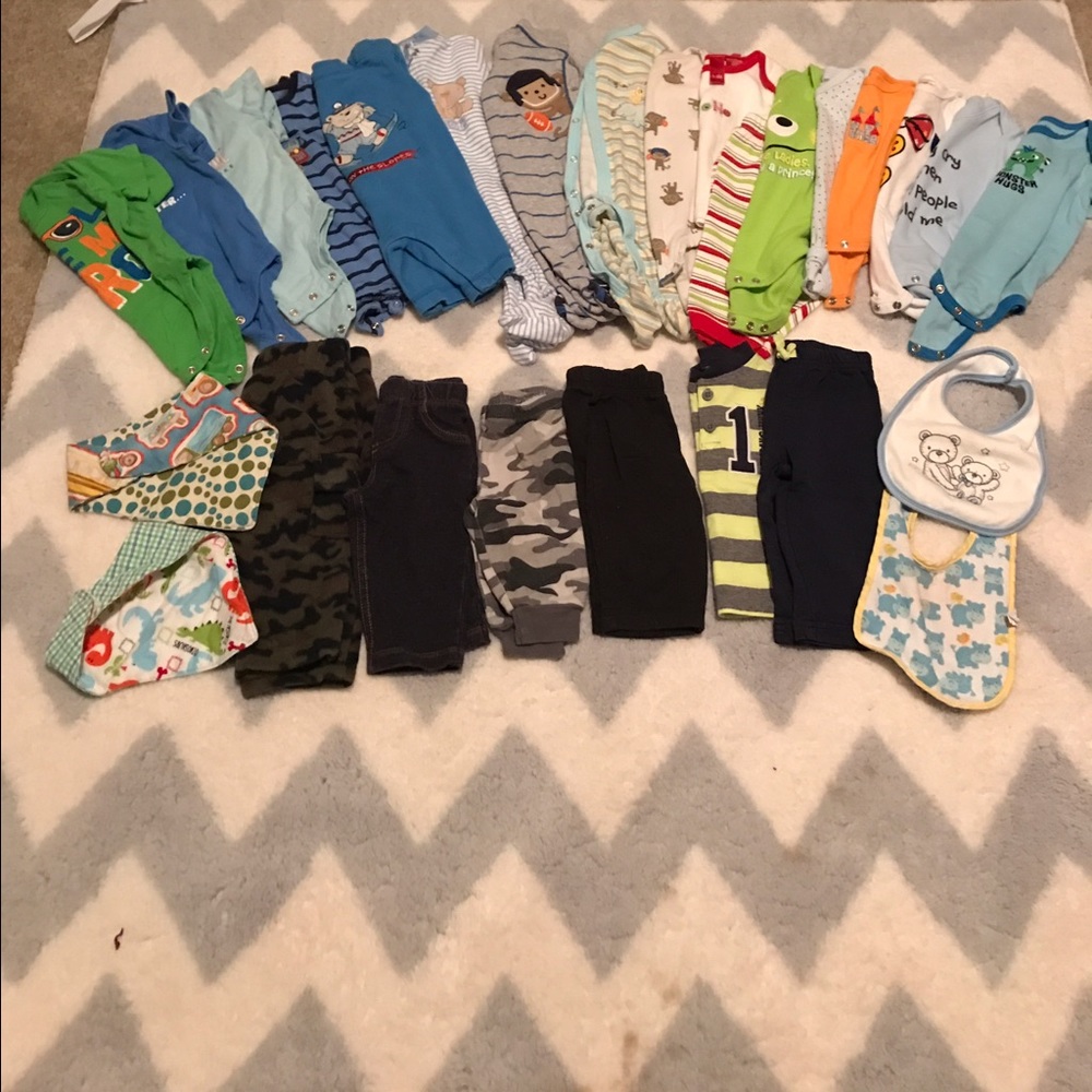 0-3 and 3-6 month clothing bundle