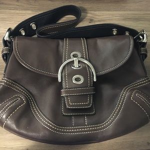 Dark brown Coach purse