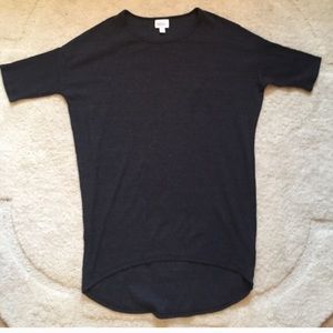XXS charcoal grey Lularoe Irma shirt