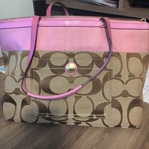 Pink coach purse