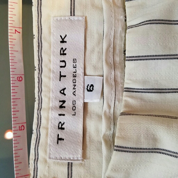 Trina Turk Wide Leg Pinstripe Pant - Picture 3 of 9