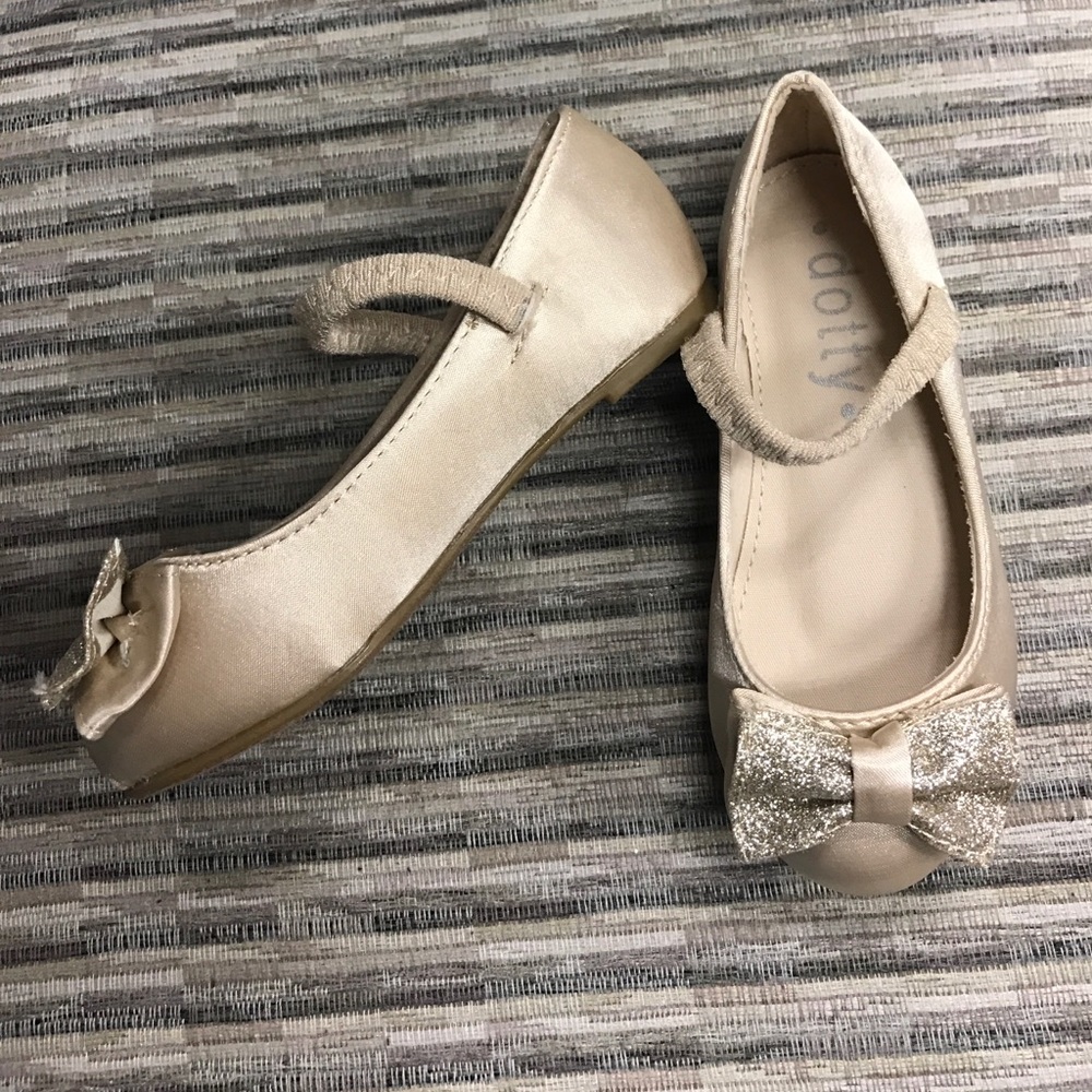Champagne satin Mary Jane