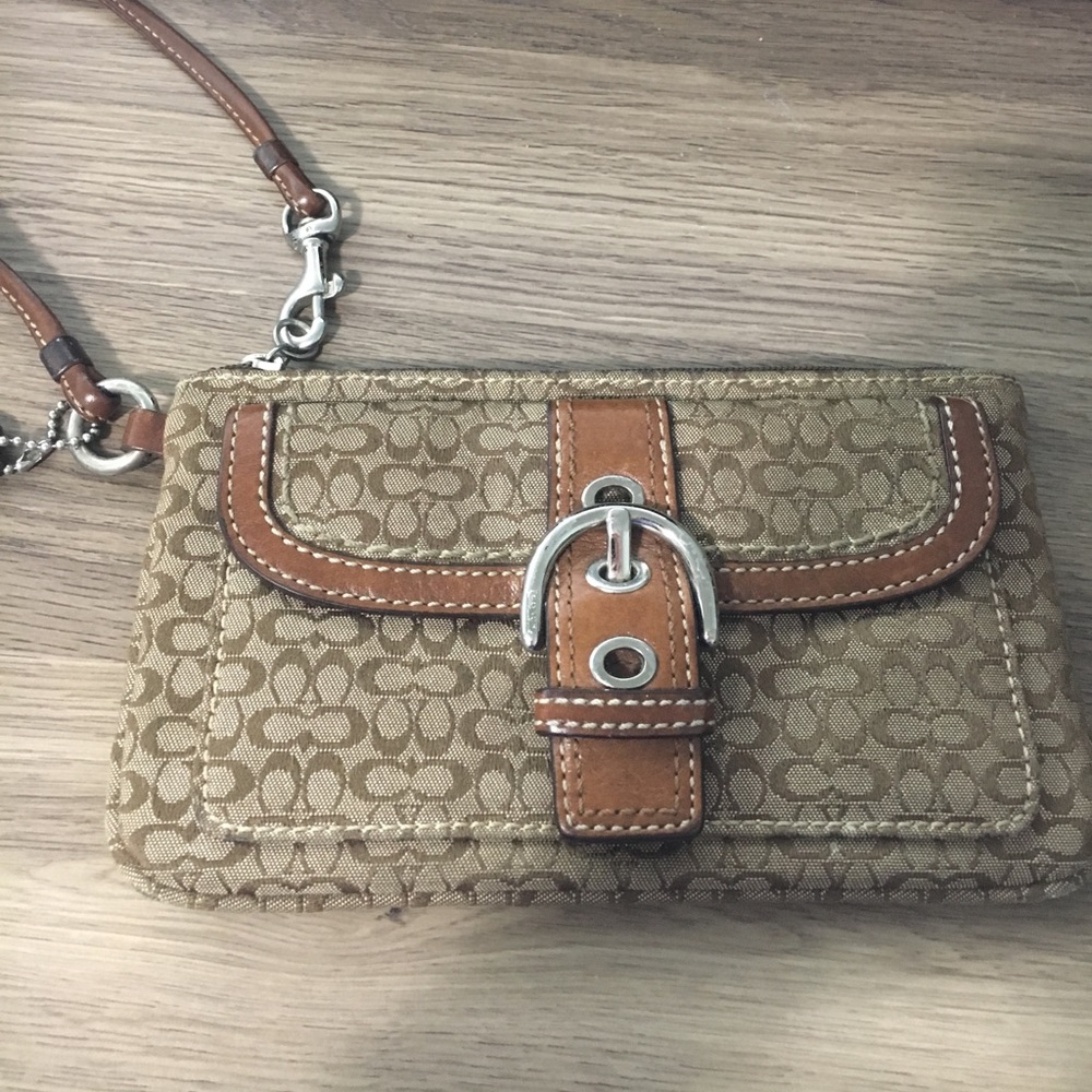 Brown Coach Wristlet