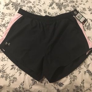 Black and pink under armour shorts