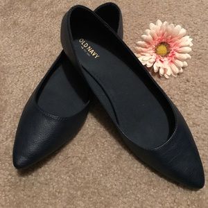 Navy Blue Pointy Toe Flats