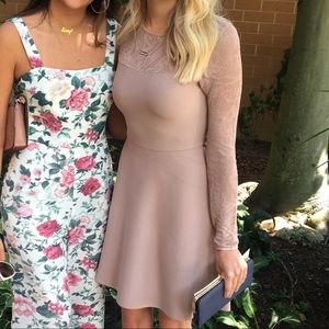 A-line long sleeve dress