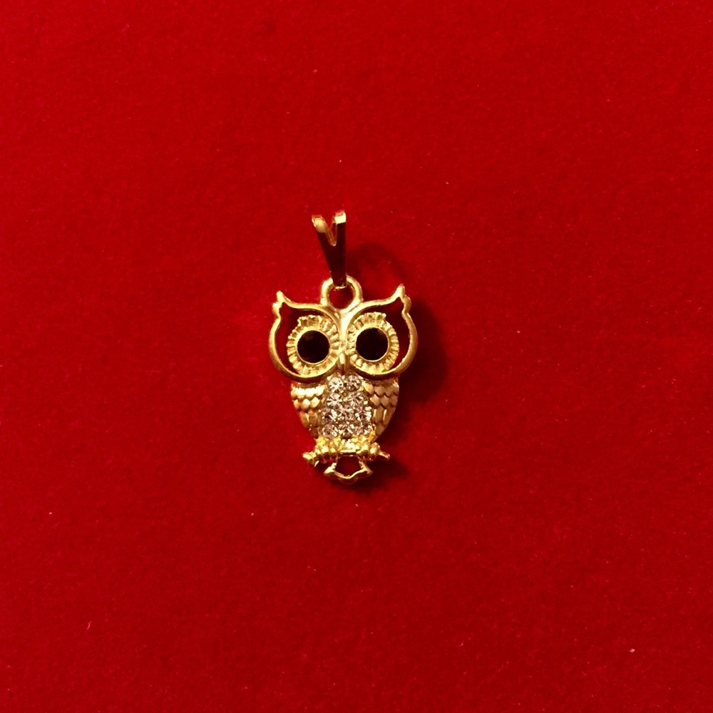 18kt Gold Plated Owl Pendant