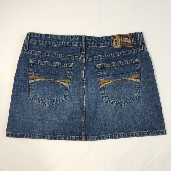 4/$20 LEI Jean Denim Mini Skirt Size 7 - Picture 4 of 7