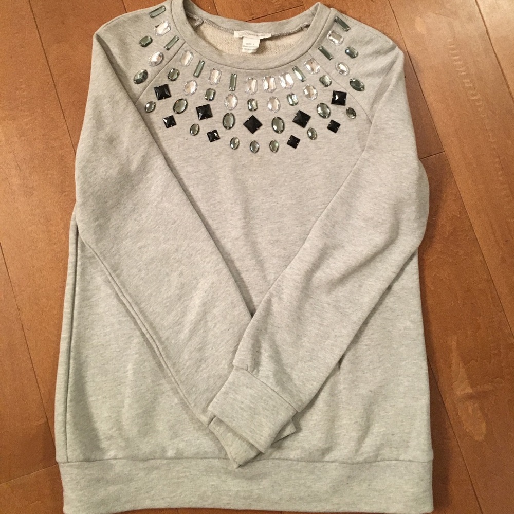 Jeweled Sweatshirt. Large.