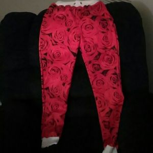 Rose pattern pants