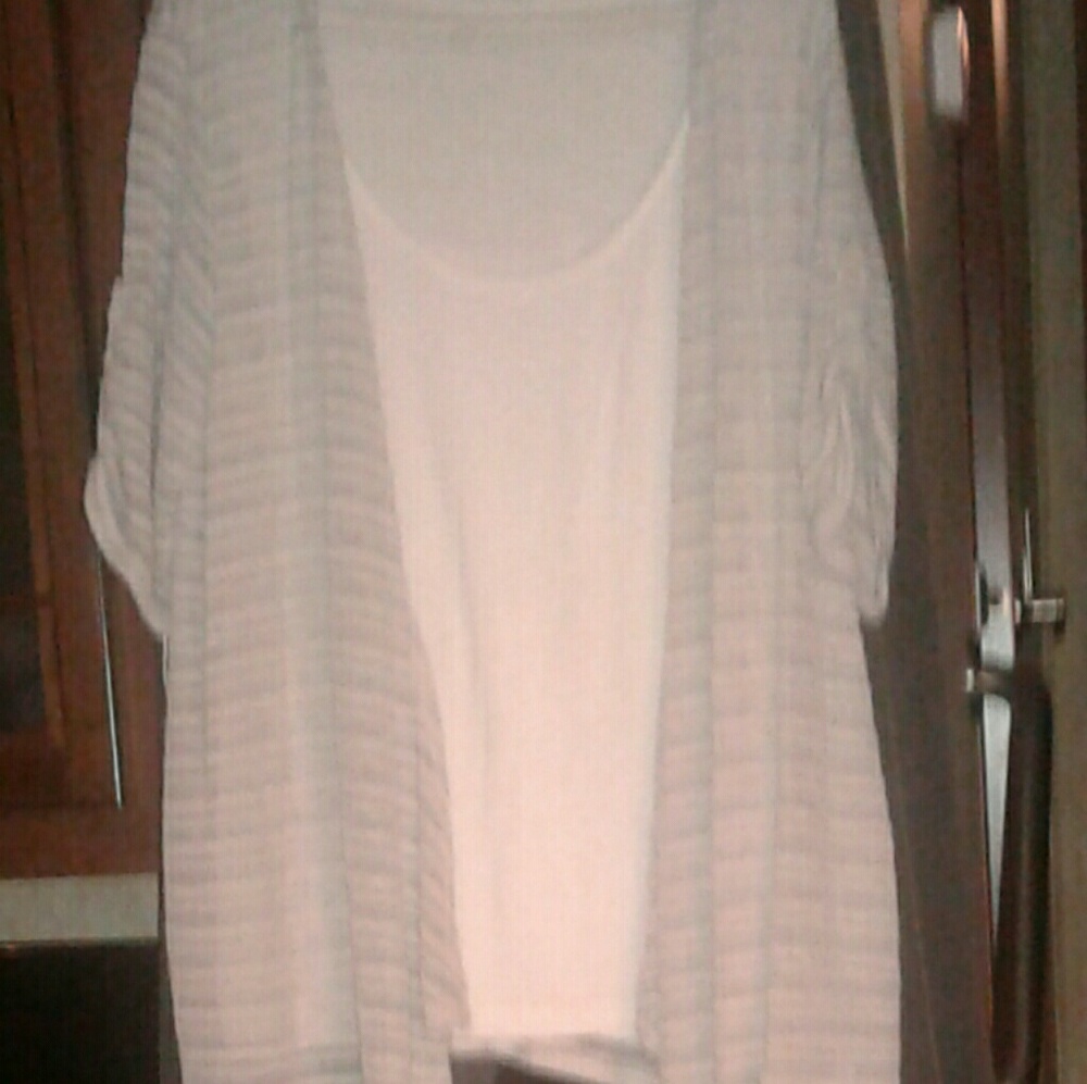White shell White & Gray sweater (without pants)