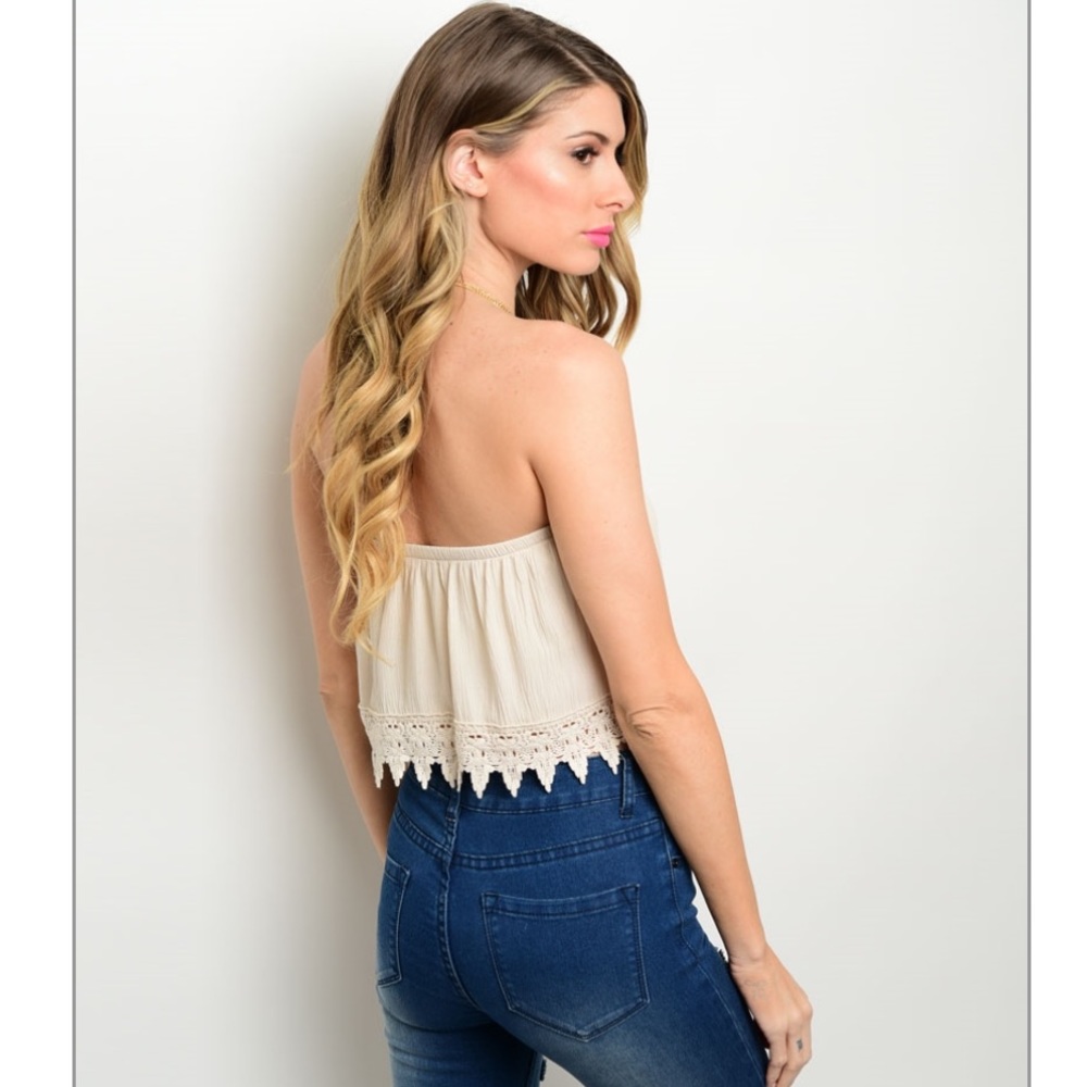 Cream Crochet Top - Picture 3 of 7