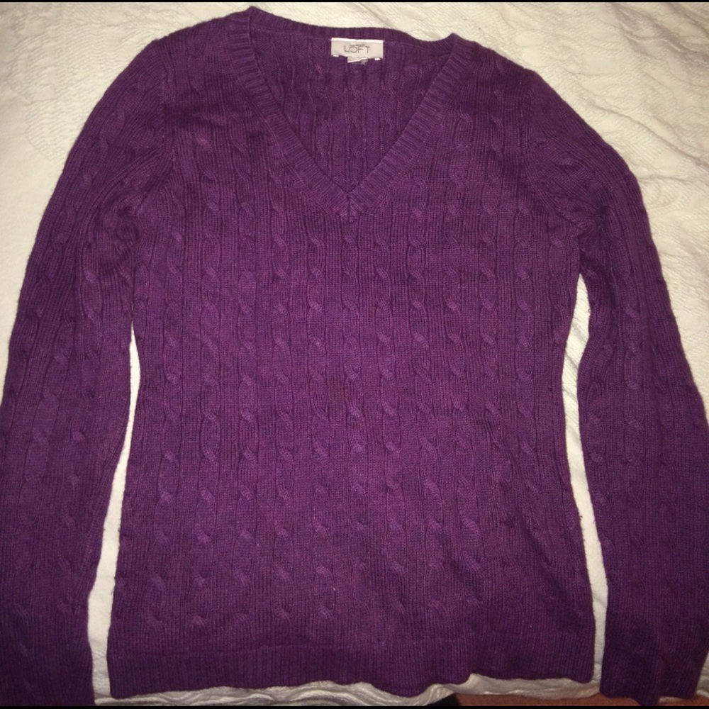 Ann Taylor LOFT dark purple sweater