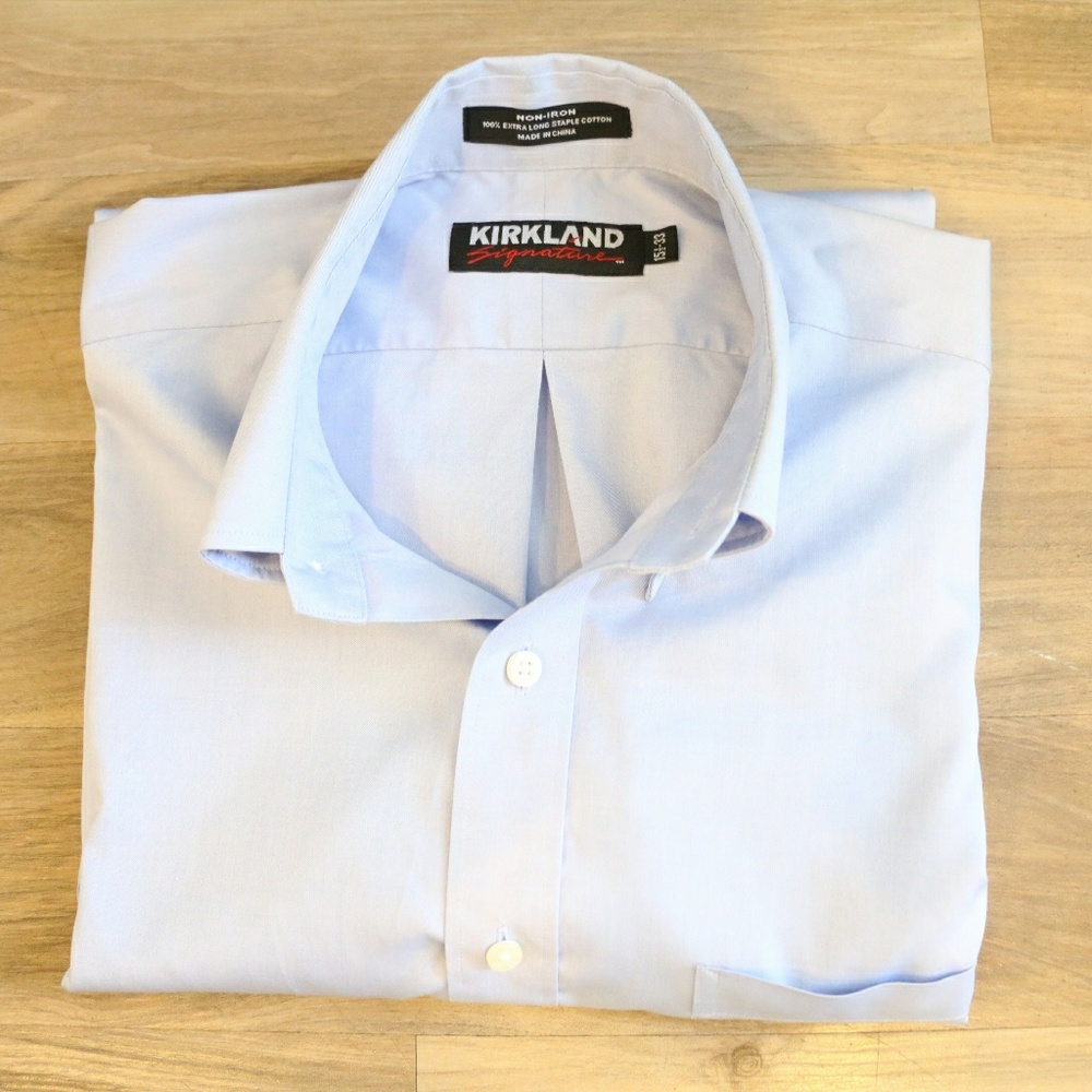 Solid Blue Dress Shirt - Picture 2 of 5