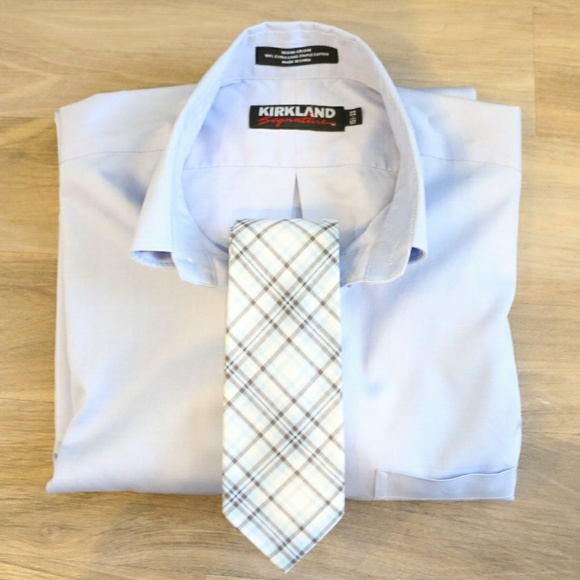 Solid Blue Dress Shirt - Picture 3 of 5