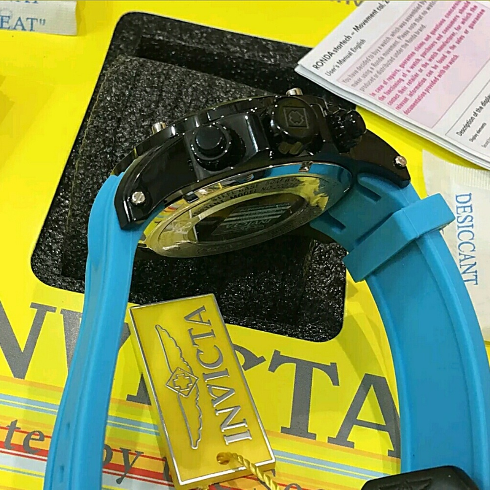 NWT Invicta Chronograph Speed blue and black watch - Picture 5 of 5