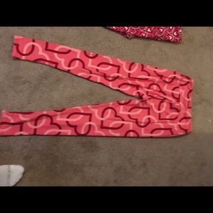 LulaRoe valentines leggings OS nwot