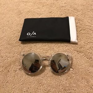 Quay clear framed cat eyed sunglasses