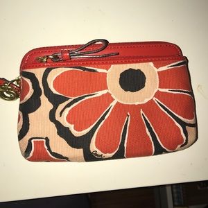 Coach floral wristlet/ wallet