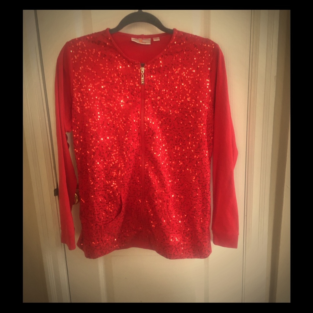 Quacker Factory lightweight sequins jacket