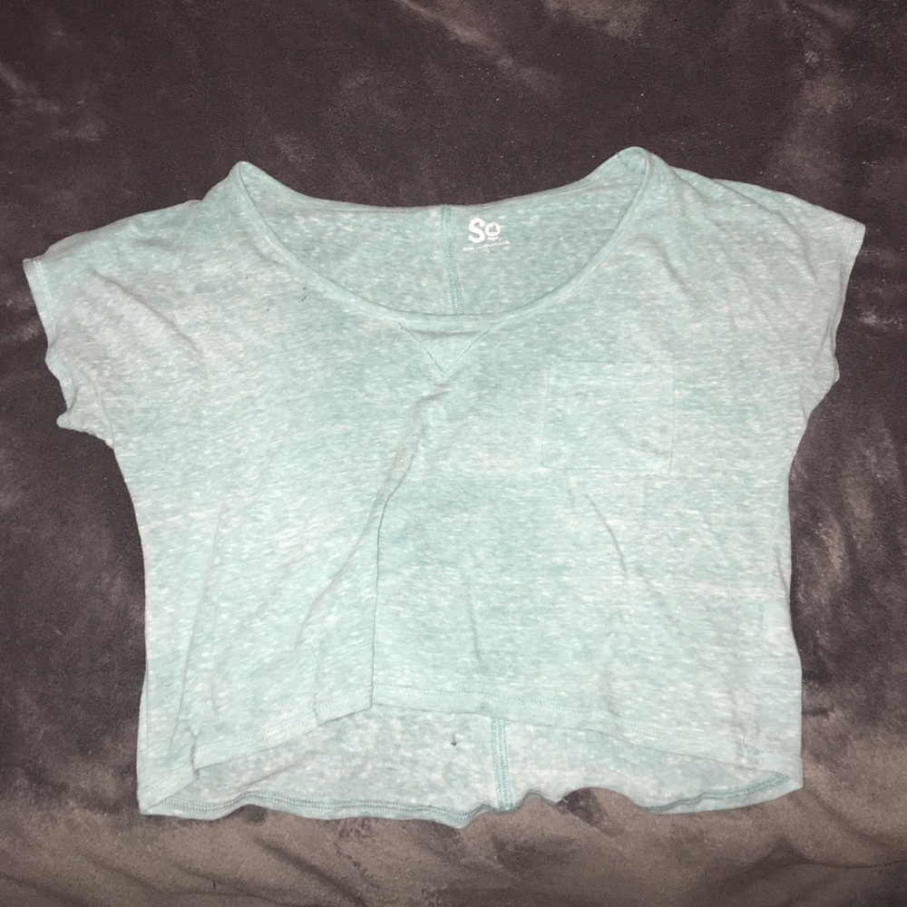 blue croptop