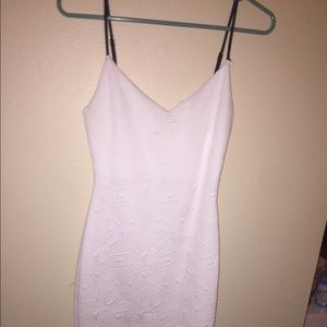 Sexy white dress with black straps