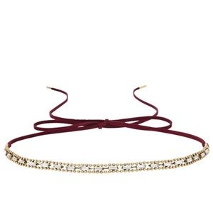 Suede Baguette Headwrap + Choker