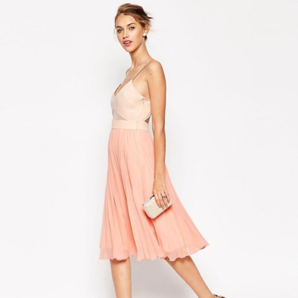 Asos Peach Midi dress