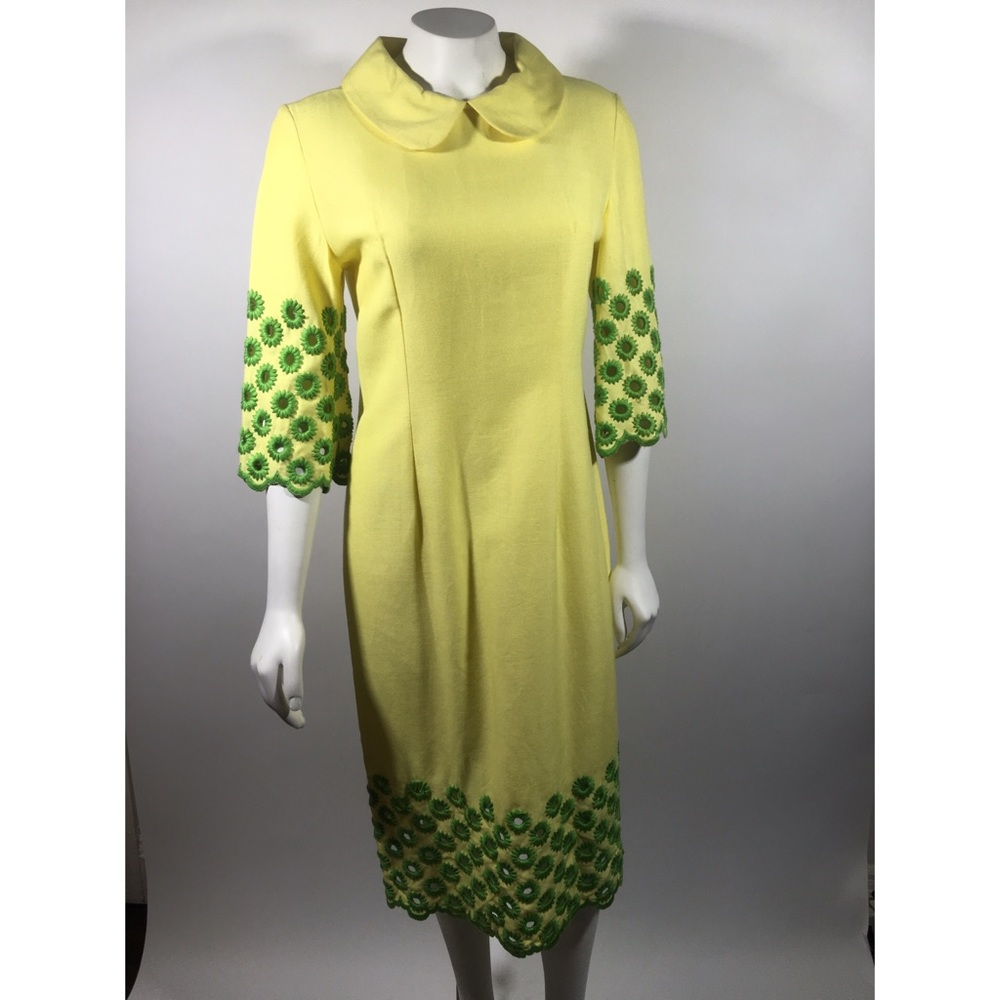 1960's mod linen shift dress
