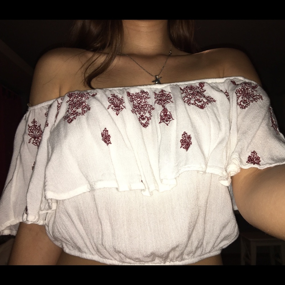 Off the shoulder crop top