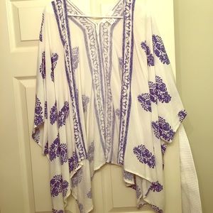Blue and white Kimono