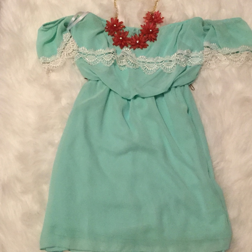 Mint green boutique dress