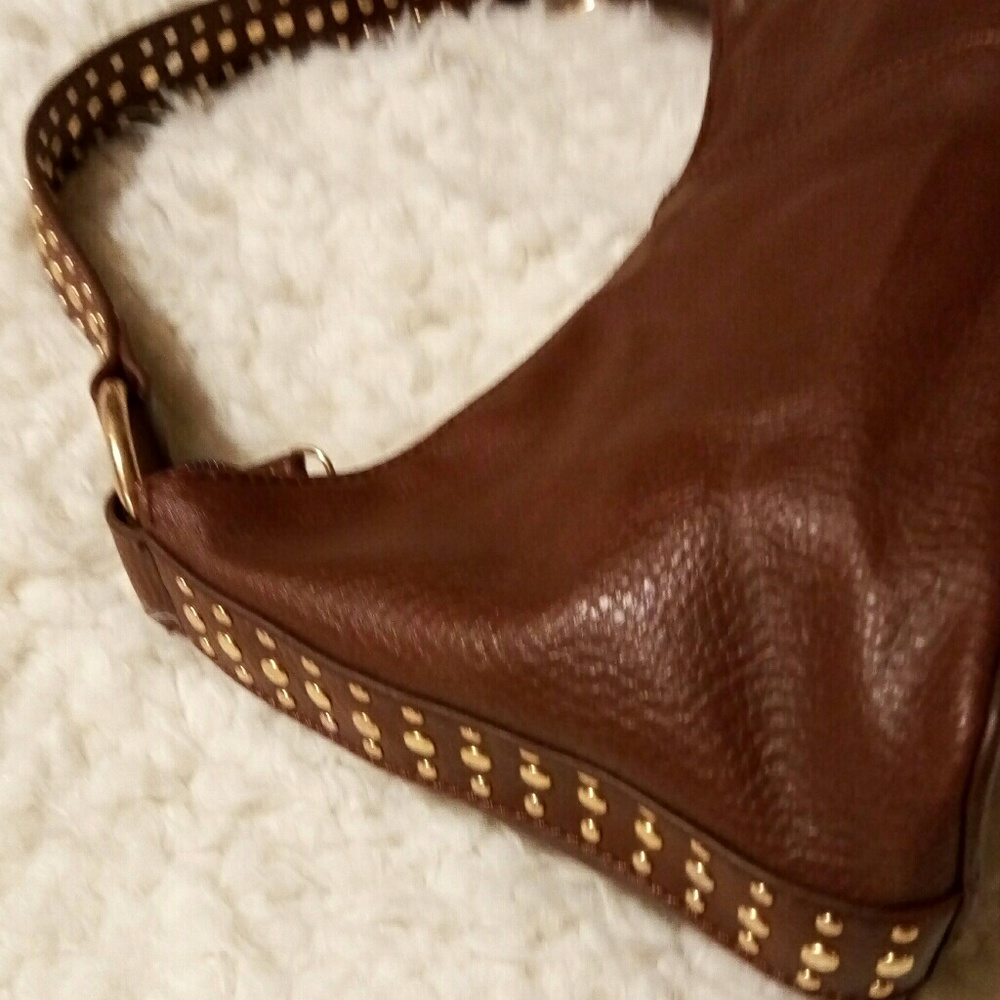BISOU BISOU BROWN LEATHER BAG
