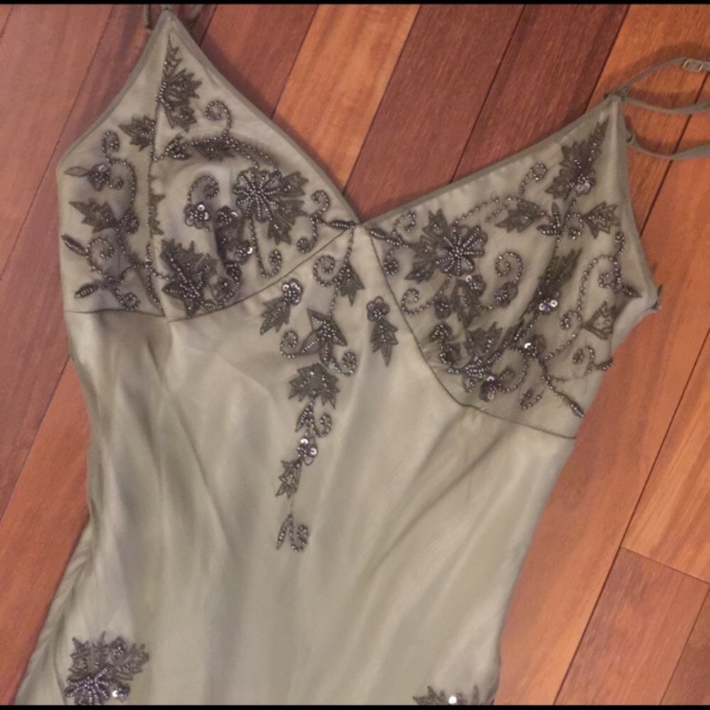 Papell boutique green Gatsby dress