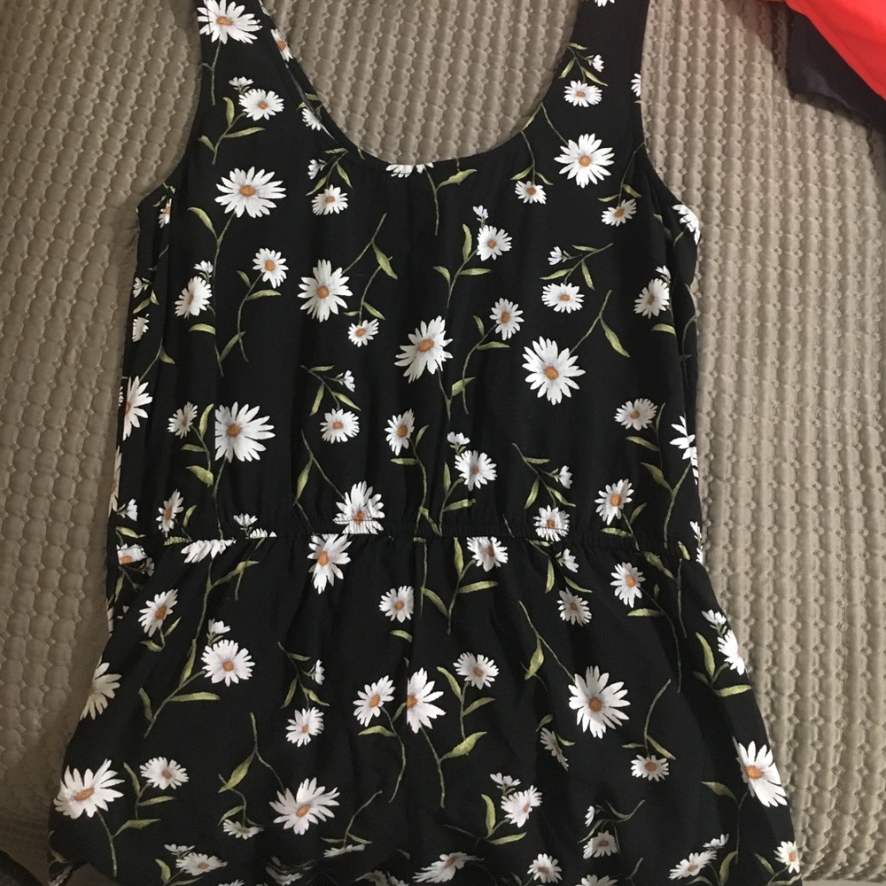 Black daisy romper