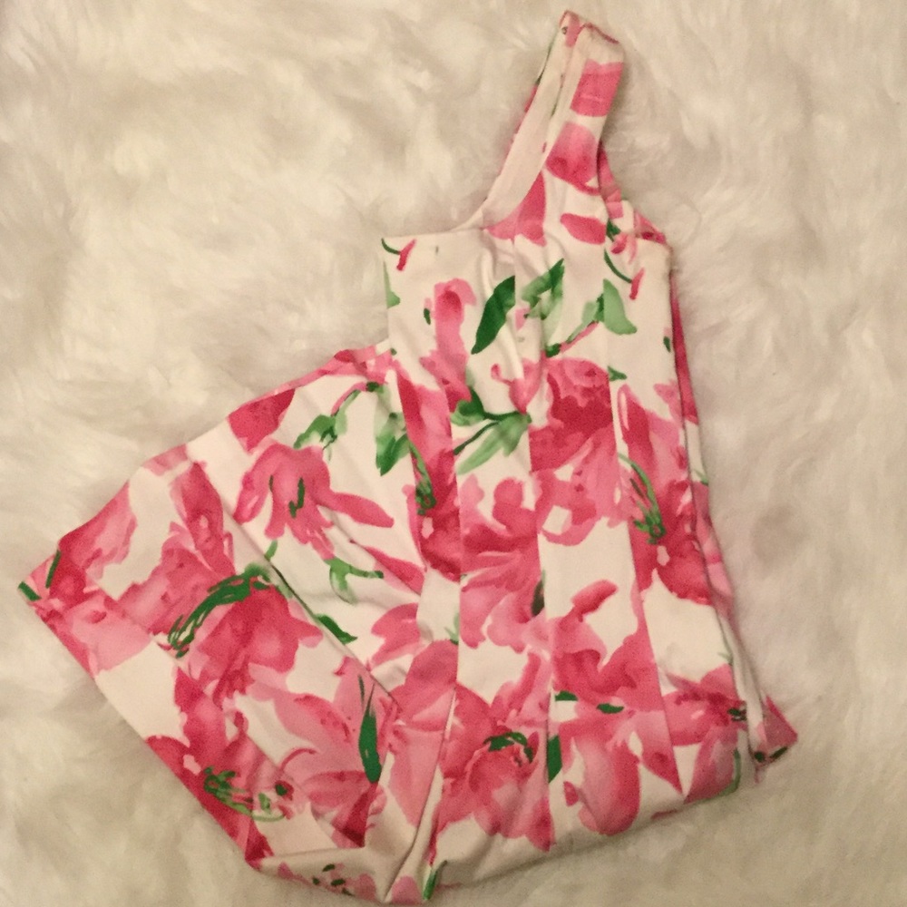 Beautiful pink and green floral dress