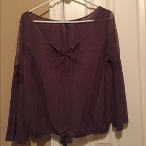 Mauve long sleeve top from American Eagle
