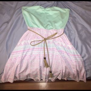 Strapless summer dress