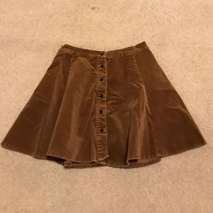 Brandy Melville suede textured circle skirt