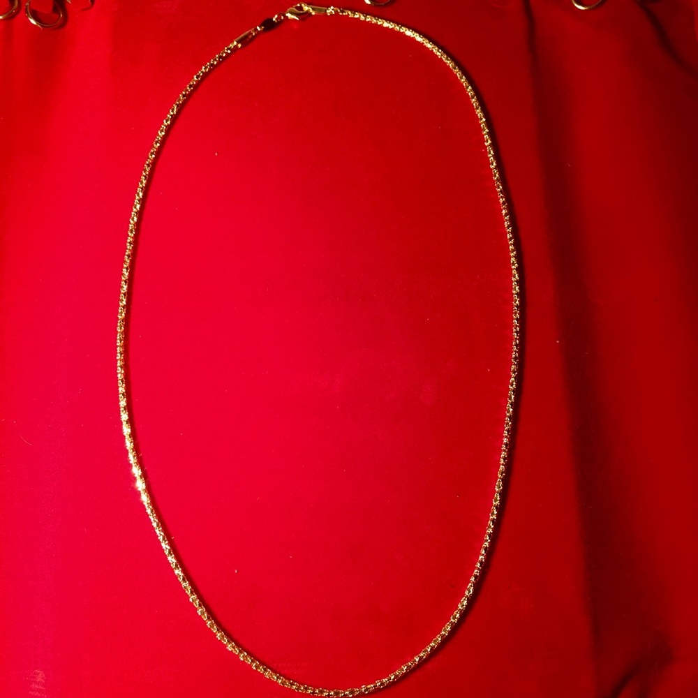 18kt Gold Plated Pineapple Necklace Chain - 50cm