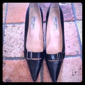 JIMMY CHOO- pointy toe kitten heel