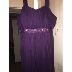 Maxi sheer purple dress