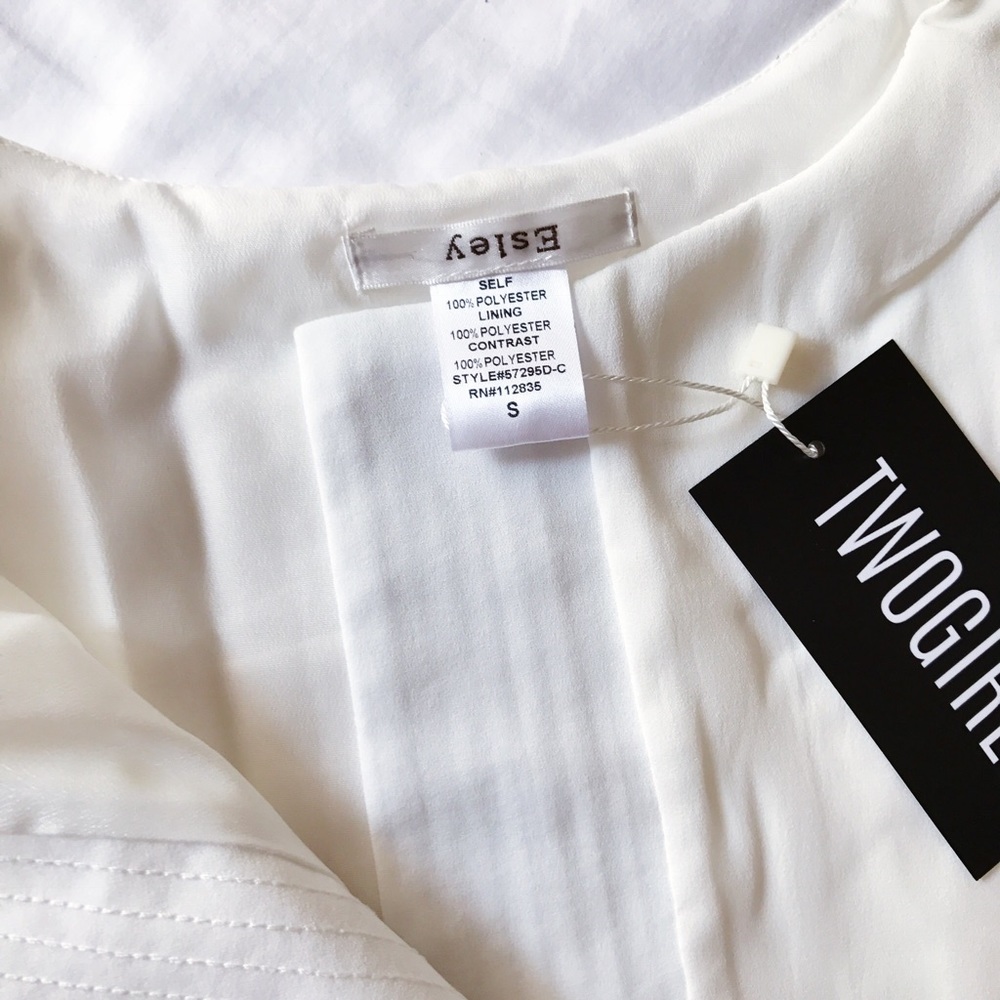 White Cutout Shift Dress - Picture 6 of 8