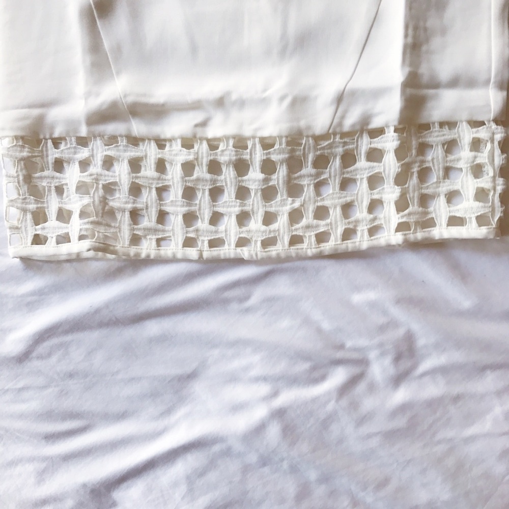 White Cutout Shift Dress - Picture 7 of 8